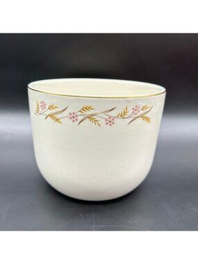 Vintage Mixing Bowl Pink Flowers Mid Century Cottage Farmhouse 1950s Kitchen